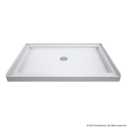 SlimLine 48 in.x 32 in. Single Threshold Alcove Shower Pan Base in White with Center Drain