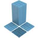 Goovilla Plastic Interlocking Deck Tiles, 36 Pack Outdoor Patio Flooring, 12"x12" Interlocking Decking Tile Outdoor All Weather Use, Waterproof Patio Pavers for Pool Balcony Backyard Porch, Blue