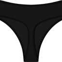 Genfirdom Womens High Waisted Thong Bikini Bottoms Swimsuit Bottoms High Cut Rave Bottoms(Black, S)
