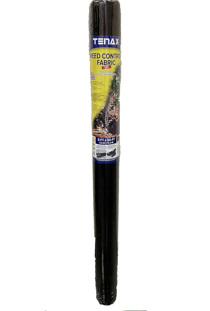 Tenax DIY Weed Control Barrier Fabric 10 Yr Black Made in USA 3'x50'
