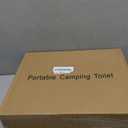 Portable Camping Toilet, Folding Toilet for Adults with Lid and Retractable Toilet Paper Holder, Waterproof Porta Potty with Carry Bag and Disposible Liners for Hiking, RV Travel, Road Trips, Green