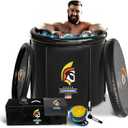 Ice Bath Tub for Athletes - Cold Plunge tub for Athletes and Adults, Portable Recovery Therapy, Fitness Premium Set with Stainless Steel Legs, Capacity of 95 Gallons