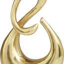 Deco 79 Aluminum Metal Abstract Decorative Sculpture Swirl Home Decor Statue, Accent Figurine 7" x 3" x 12", Gold