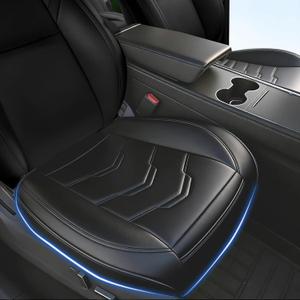 2 Packs Leather Car Front Seat Cover Fit for Tesla Model Y & Model 3