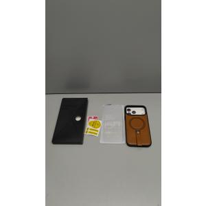 for iPhone 17 Pro Max Case Leather | iPhone 17 Pro Max Leather Case with Stand | Compatible with MagSafe with Magnetic Ring Grip Holder (Brown, IP17 Pro Max-6.9inch) 