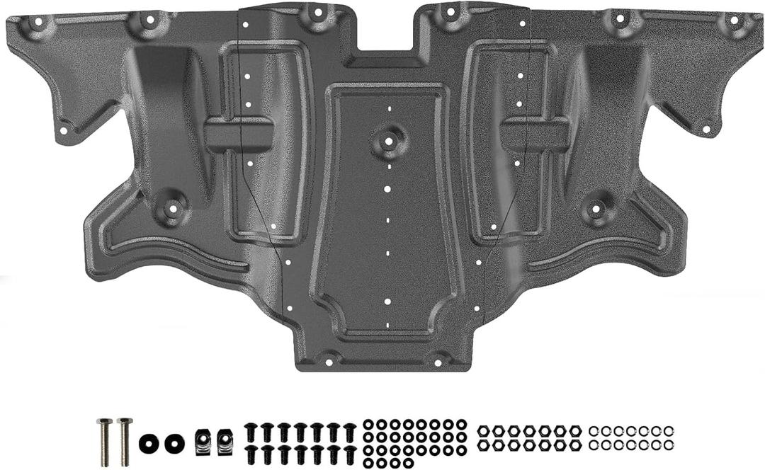 MusixiA Rear Skid Plate Compatible with 2017-2025 Tesla Model 3 & 2020-2025 Model Y, Heavy-Duty Engine Splash Shield & Under Chassis Guard, All-Weather Protection from Debris/Scrapes/Splashes