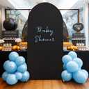 Black Arch Backdrop Cover, 6FT Spandex Fitted Wedding Arch Stand Covers Round Top Chiara Stretchy Arch Backdrop Cover for Christmas Birthday Party Ceremony Banquet Decoration
