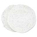 Roro Handmade Glossy White Speckled 10.5 In Dinner Plates - Set of 2, Artisanal tableware for entree