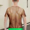 RAISEVERN Unisex Summer T-Shirts Crewneck Cool Short Sleeve Funny Graphic Print Top Casual Tees (XX-Large, Brown Green)