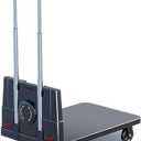 Platform Truck Household Transport Flatbed Trolley Cargo Trailer Foldable Portable Vehicle Heavy Object Handcart to Pick Up Express Delivery(Black,Small)