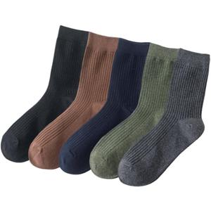 Five Pack Ankle Socks for Men Athletics Sock (Black + Dark Gray + Dark Blue + Green + Brown)
