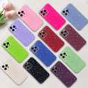 Hython Case for iPhone 14 Pro Case Glitter Cute Sparkly Shiny Bling Sparkle Phone Cases 6.1", Thin Slim Fit Soft TPU Bumper Shockproof Rubber Protective Cover for Women Girls Girly, Red