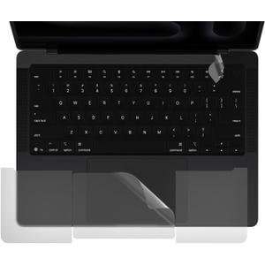 CaseBuy Palm Rest Protector Skin Cover Set Accessories for MacBook Pro 14" 2021-2025 M4 M3 M2 M1 Pro/Max A2442 A2779 A2918 A2992 A3401 A3112 A3185, Anti-Scratches Keyboard Protection -Clear