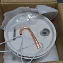 Ceramic Cat Water Fountain - 2.1L/71oz - All-Ceramic Body & Pure Copper Water Spout - Non-Toxic - Automatic Pet Drinking Fountain Indoor with Ultra-Quiet Pump, and 3Pcs Filter & Sponge (White)