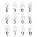HINUAXBULB 12 Pack Scentsy Light Bulbs 15Watt 120V Wax Warmer Bulbs C7 Replacement Bulb Dimmable Salt Lamp Bulbs with E12 Base for Night Light, Candle Warmer
