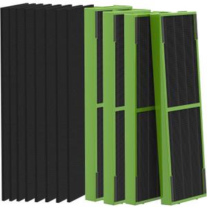 4 Pack FLT4825VO HEPA Toxin Clear Filter B Replacement Compatible with G-Guardian AC4825 AC4825E AC4825W AC4300 AC4800 AC4850 AC4900 Air Purifier, 4 True HEPA Filters & 8 Carbon Pre-Filters, Green