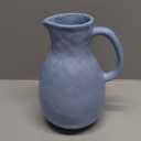 Kimdio Blue Ceramic Vase with Handle, Modern Pitcher Vase for Home Decor, Nordic Pottery Vase, Decorative Flower Vase, Clay Vase, Centerpieces for Living Room