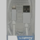 Zgear 4 foot Braided Charge Cable, White