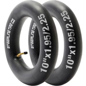 10x2 Inner Tube for Scooters & Power Chairs with an Angled Valve Stem (2-Pack) - Thorn Resistant & 3X Thicker Than OEM - Compatible with 10x1.90 10x1.95 10x2 10x2.25 & 54-152 - by Steerling Tire Co.
