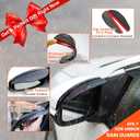 Outside-Mount Rain Guards Window Visors for 2015-2026 Ford F-150 SuperCrew & 2017-2026 Raptor/F-250/F-350/F-450/F-550 Super Duty SuperCrew Wind Deflector Dark Smoke 4-Piece Set with Thicker