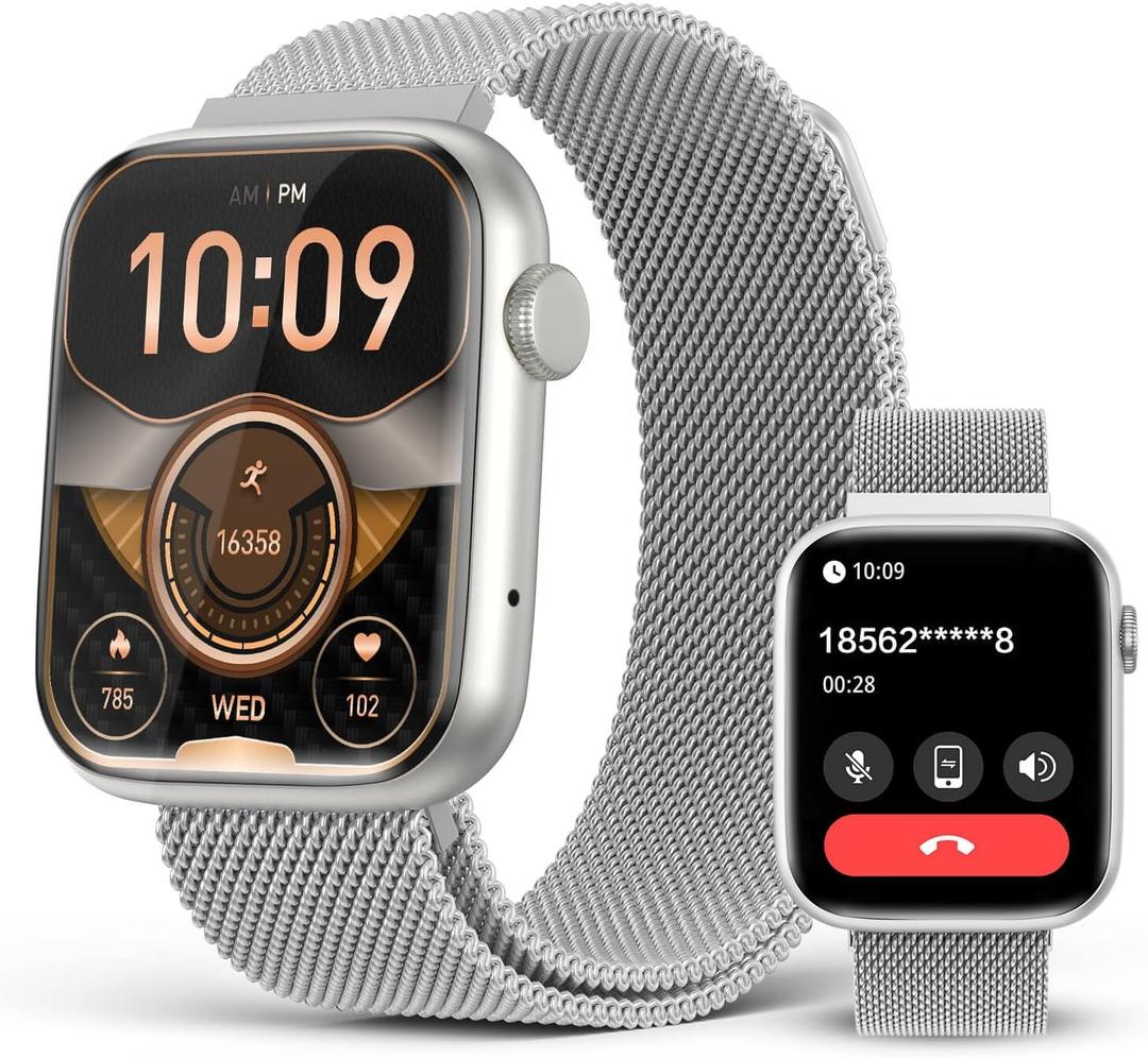 EarlySincere 2025 1.9" AMOLED Display with Bluetooth Call, Smartwatch with Da GPT AI/AI Watch Face, 24/7 Heart Rate Stress Sleep Monitor, IP68 Waterproof, Compatible with Android iOS