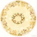 Yanstar Christmas Tablecloth Golden Christmas Pattern - 60x60in Holiday Dining Decor (152x152cm) Wrinkle & Stain Resistant Polyester