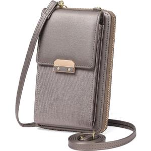 Leather Crossbody Bags Small Cell Phone Bag for Women with Adjustable Strap