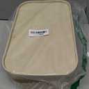 La Jolie Maison Fluted Cardboard Storage Baskets with Leather-Like Lids, Sturdy Stackable Paper Boxes Decorative Tray,Set of 3 Ivory