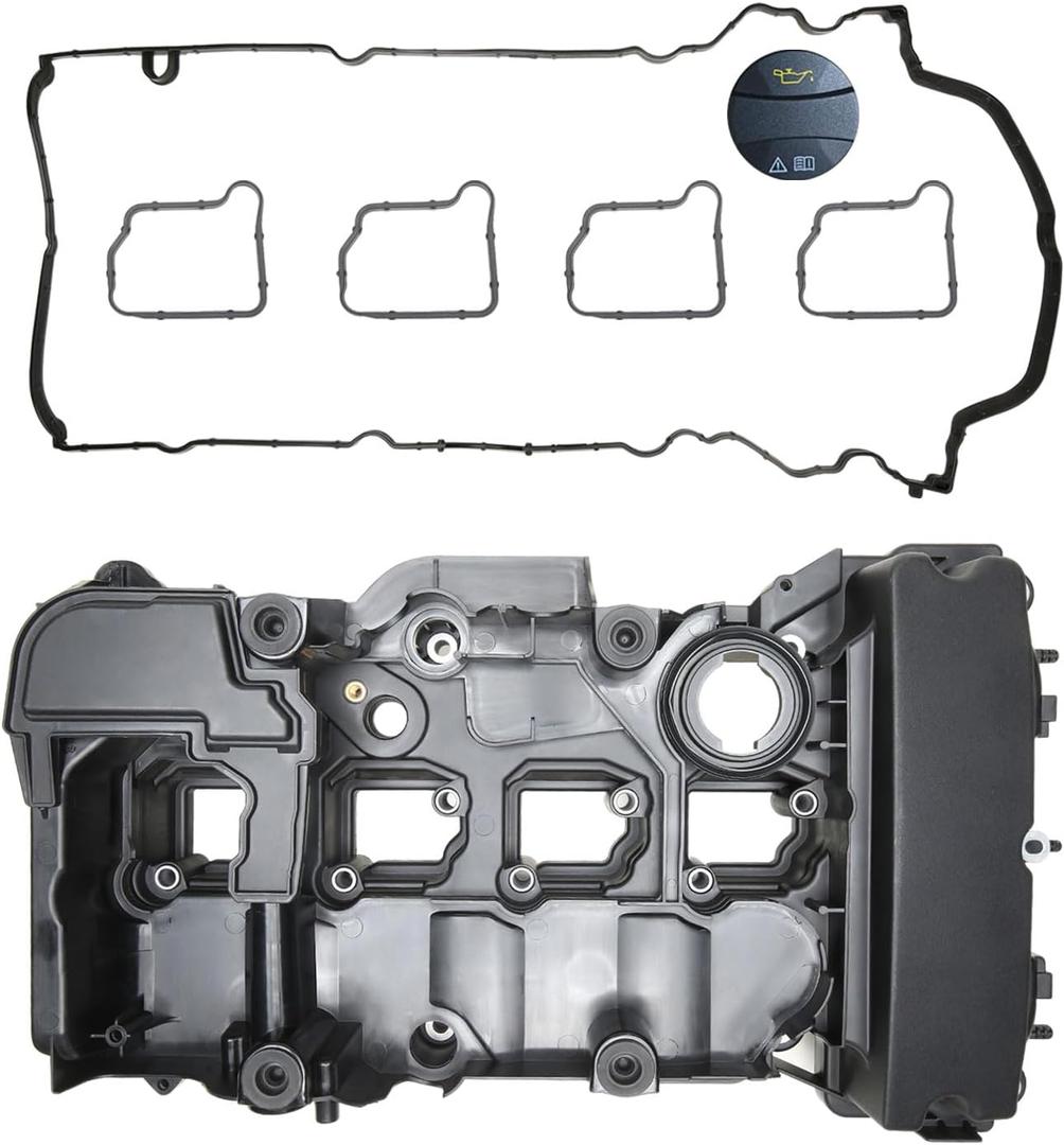 MITZONE Valve Cover Kit Compatible with Mercedes-Benz C180 C200 C250 E200 E250 SLK200 SLK250 2011 2012 2013 2014 2015 1.8L L4