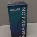 AQUAFIT 64 oz Water Bottle with Time Marker - 2in1 Straw & Chug Lid - BPA Free Big Water Bottle with Straw - Gym Water Bottle with Strap - Water Jug (64 Ounces, Gray)