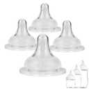 Baby Bottle Nipple for Gulicola Natural Glass Bottle,3m+,Size M Soft Silicone Nipples, Meudim Flow, 4 Count