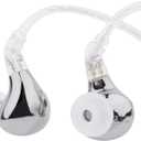Linsoul BLON BL03 II in Ear Monitor, 10mm Dual-Chamber Dynamic Driver IEM, Wired HiFi Earbuds with Detachable 2Pin Cable for Musician Audiophile (3.5mm with Mic, Silver)