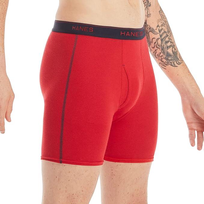 Hanes Men's Boxer Briefs, Cool Dri Moisture-Wicking Underwear, Cotton No-Ride-up for Men, 5 Pack,  2XL, Assorted