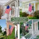 56" Wooden Flag Pole for House Pack of 1 Improved Design Tangle Free Adjustable Rotating Rings Heavy Duty Flag Poles for Outside Fit Most Flag Sizes