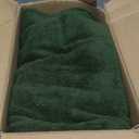 Green Bathroom Set, Dark Green Bathroom Accessories Set with Shower Curtain and Rugs, Bath Towel Sets, Natural Loofah Sponge, Soap Dispenser, Toothbrush Holder, Bathroom Tumbler and Tray for Bathroom