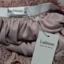 Ladmous Women's V Neck Floral Lace Wedding Dress Sleeveless Bridesmaid Evening Party Maxi Dress, Size M