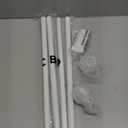 H.VERSAILTEX Curtain Rods for Windows 16.2 to 59.4 Inches 3/4 inch Diameter Adjustable Decorative Telescoping Curtain Rod with Brackets Heavy Duty Splicing Window Rods with Classic Finials, White