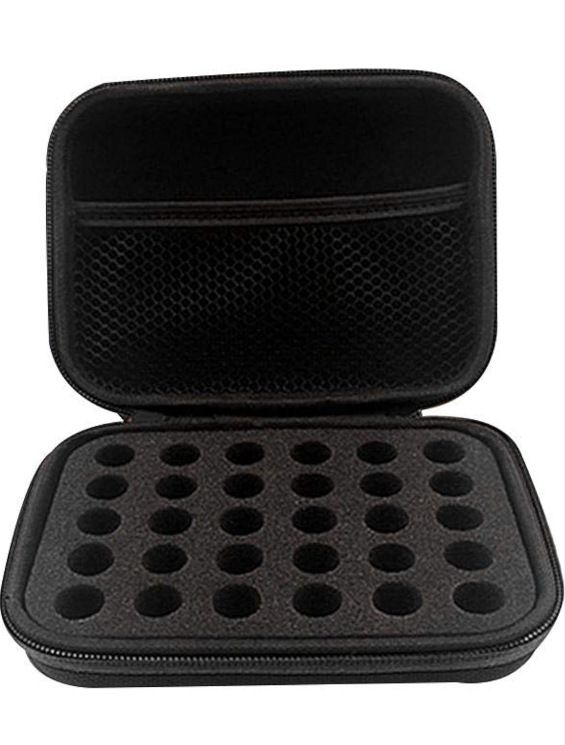 DHXYZZB Essential Oils Carrying Case Holds 30 Grids for 1-3ML Roller Bottles Storage Organizer Bag Hard Shell for Home, Travel, and Presentations