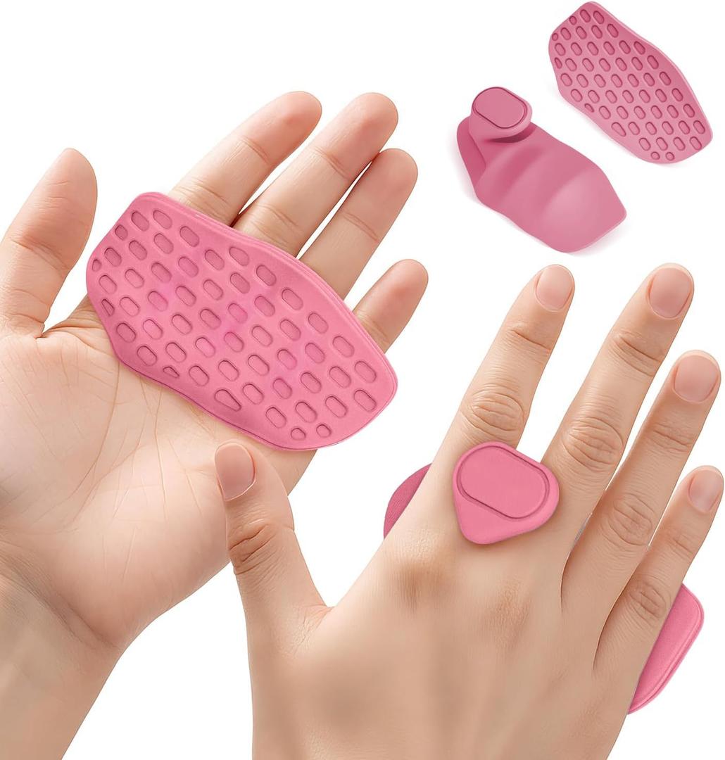 3 x HUAFA Anti-Slip Workout Grips, Gym Grips Weight Lifting Grips Pads, Ergonomics Weight Lifting Gloves for Men Women Deadlift, Fitness Training and Exercise, Gym Grips Pads for Palm Protection