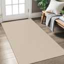 KOZYFLY Rugs for Entryway 3x5 ft Washable Area Rug Non Slip Rubber Backed Entry Rug Woven Indoor Door Mat Cotton Kitchen Rugs Floor Carpet for Entryway, Foyer, Backdoor, Ivory/Khaki