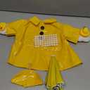 FLAIR GIFTS Yellow Raincoat Goose Outfits Porch Goose Waterproof Clothes with Umbrella Hat Rubber Duckie Fits 23" Geese Statue for Spring Summer Garden Lawn Patio Yard Outdoor Decor (Rubber Duckie)