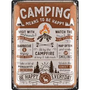 LANOLU Camping Sign, 12x16 inches, Rustic Tin Wall Mount, Funny Camping Rules Decor for RV, Camper, or Home, Pack of 2