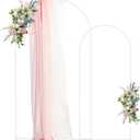 Asee'm White Metal Wedding Arch Stand (7.2FT,6FT) Set of 2 Arched Backdrop Frame for Ceremony Parties Birthday Baby Shower Garden Decoration