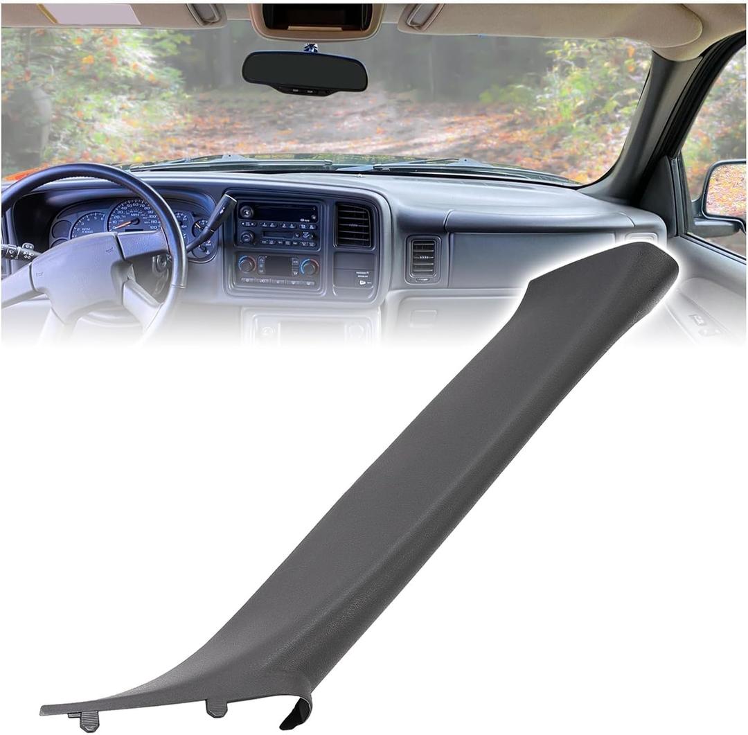 HECASA Windshield A Pillar Grab Compatible with 1999-2007 Chevy Chevrolet Silverado Suburban GMC Sierra Yukon Cadillac Escalade W/O Speaker Replacement for 15262946 Right Side Dark Gray