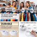 EBOOT 40 Pcs Clothing Size Dividers Retail Round Closet Size Dividers Hangers Plastic Clothes Rack Preprinted in XXS to XXL for Home or Clothing Store (White)
