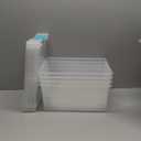 IRIS USA 12 Qt. Plastic Storage Bins Containers with Lids, 4 Pack, Small Sensory Bin, Craft Storage, Craft Organizers & Storage, Organizing Container for Home, Office & Art Supplies, Stackable, Clear