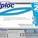 SC Johnson Professional Ziploc Professional Freezer Bags, For Food Organization and Storage, Double Zipper, 2 Gallon, 100 Count