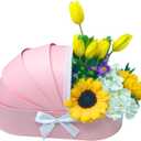 UNIKPACKAGING Premium Quality European Style Gender Reveal Gift Basket Its a Boy/Girl Floral Box for Luxury Style Flower Arrangements (Pink)