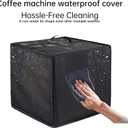 Coffee Maker Cover, Duty Waterproof & Dustproof, Protective Kitchen Appliance Covers ,Nylon,15.7" x 15.4" x15.7" ,Espresso Machine Cover Compatible with Breville , Ninja Espresso Machine (Black)
