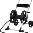 Liberty Garden 304 Explorer Two Wheel Hose Reel Cart, Aluminum, Holds 250-feet of 5/8" Hose, Silver/Black